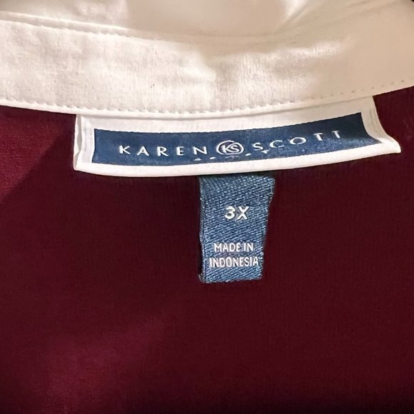 NWT Karen Scott Sport Collared Sweater Dress - Picture 2 of 4